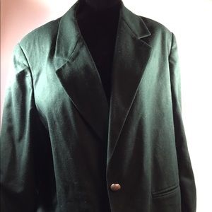 Hunter green wool blazer